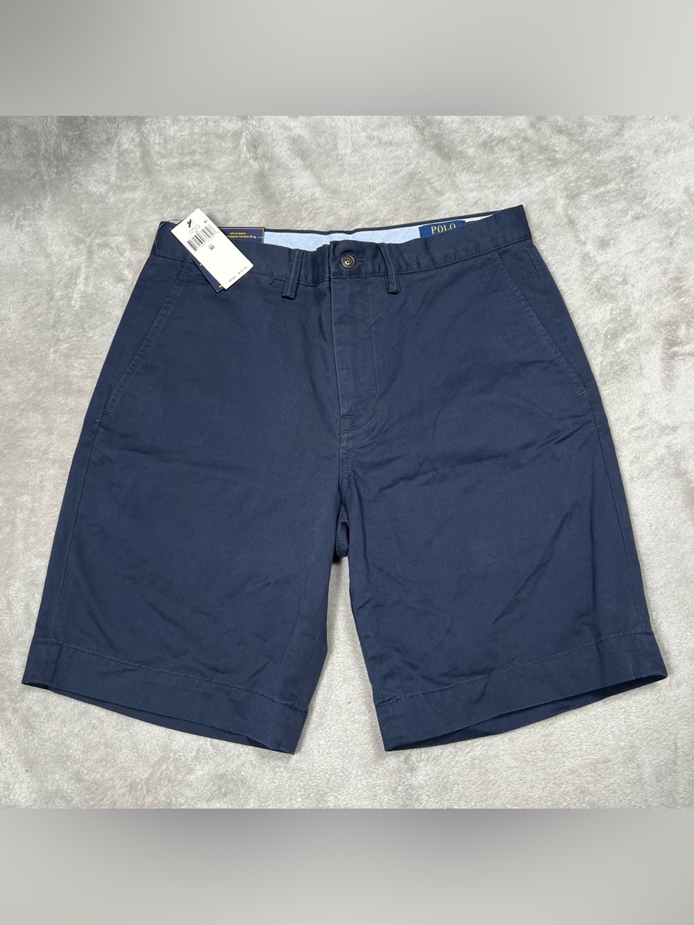 NWT Polo Ralph Lauren 9" Classic Chino Shorts Mens 32 Blue Cotton Twill